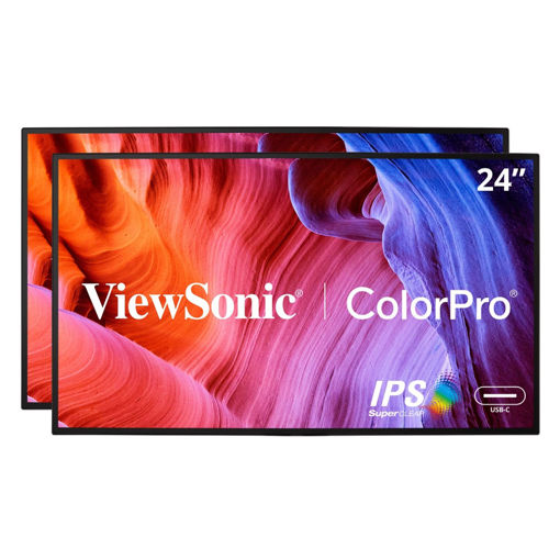 Imagen de MONITOR VIEWSONIC COLORPRO VP2468A_H2 24" IPS FULL HD SRGB DUAL PACK PROFESIONAL