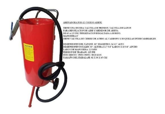 Imagen de Arenadora De Piezas Neumatica Ra10 + Boquillas |ynter Ind