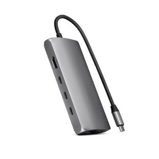 Imagen de SATECHI ADAPTADOR USB C MULTIPORT 8K C/ETHERNET V3 ST-P8KEM