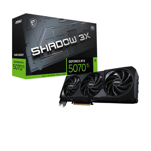 Imagen de TARJETA DE VIDEO MSI GEFORCE RTX 5070 TI SHADOW 3X OC 16GB GDDR7 PCIE 5.0