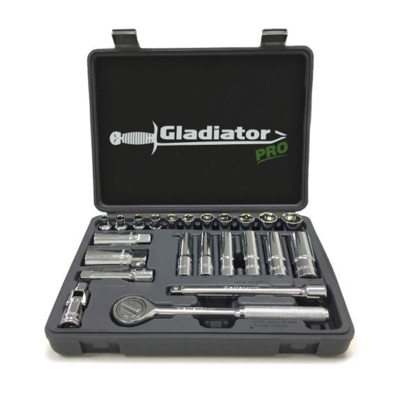 Imagen de Juego de tubo, llave crique métrico 32 Pzs Gladiator- Ynter