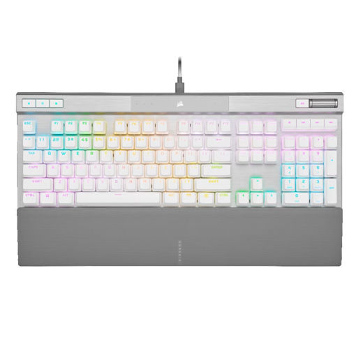 Imagen de TECLADO CORSAIR K70 PRO WHITE OPX SILVER RGB CH-910951A-NA