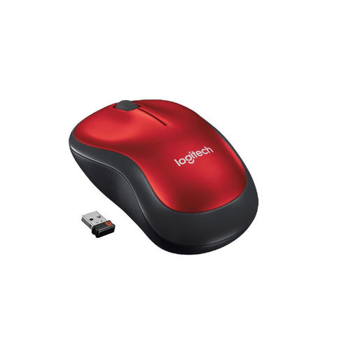 Imagen de  MOUSE LOGITECH  M185 ROJO