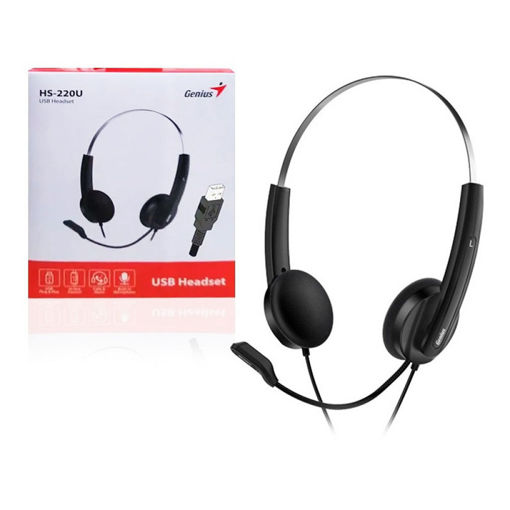 Imagen de VINCHA GENIUS HS-220U BLACK