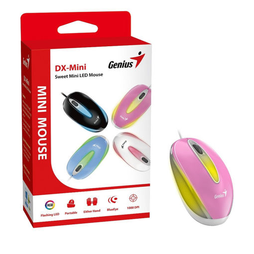 Imagen de MOUSE GENIUS DX-MINI LED ROSA