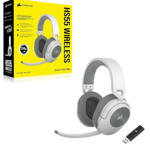 Imagen de VINCHA CORSAIR HS55 WIRELESS WHITE CA-9011281-NA
