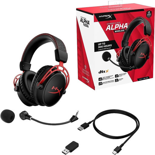 Imagen de VINCHA HYPERX CLOUD ALPHA WIRELESS BK/RD