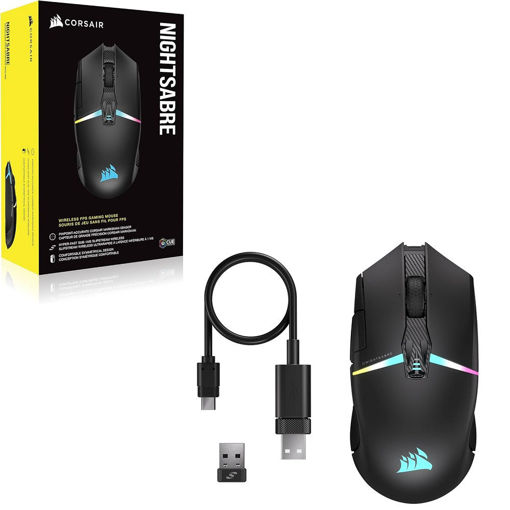 Imagen de MOUSE CORSAIR NIGHTSABRE WL-BLK-RGB CH-931B011-NA