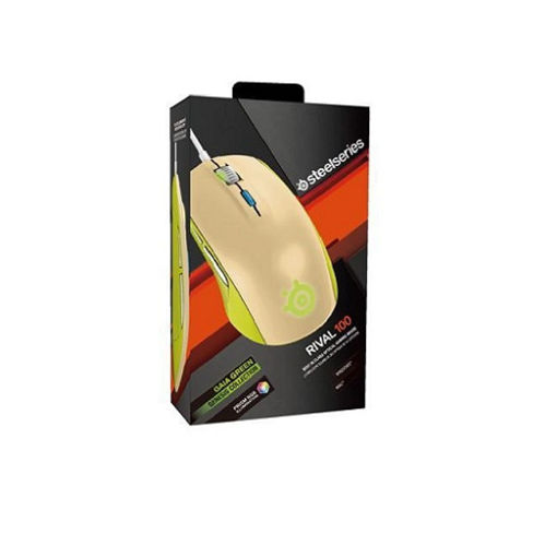 Imagen de MOUSE STEELSERIES RIVAL 100 GREEN PN 62339