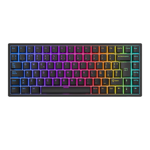 Imagen de TECLADO RK ROYAL RK84 BLACK RED SWITCH