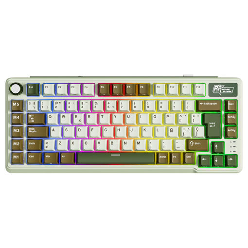 Imagen de TECLADO RK ROYAL KLUDGE L75 PALM GREEN CREAM SWITCH