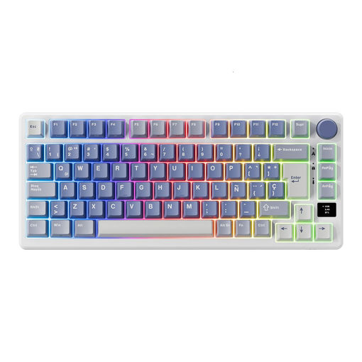 Imagen de TECLADO RK ROYAL KLUDGE M75 OCEAN BLUE SILVER SWITCH