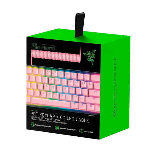 Imagen de RAZER PBT KEYCAP+CABLE SETQUARTZ PINK RC21+01491000