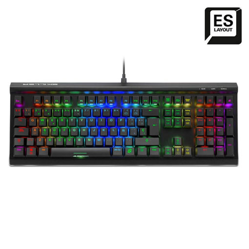 Imagen de TECLADO SHARKOON SGK60 KAILH BOX RED ES BLACK 4044951033515