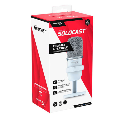 Imagen de MICROFONO HYPERX SOLOCAST USB WHITE 519T2AA