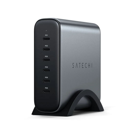 Imagen de CARGADOR DE PARED SATECHI 200W USB‑C 6 PUERTOS PD GAN US ST‑C200GM‑US