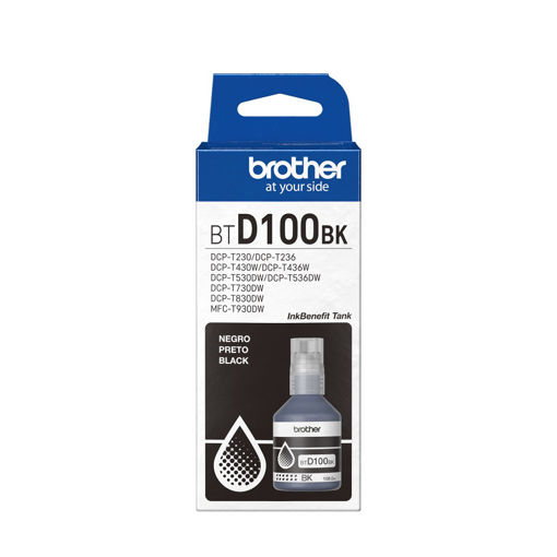 Imagen de BROTHER BOTELLA DE TINTA BLACK D100BK