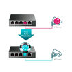 Imagen de SWITCH TP-LINK TL-SG105PE 5 PUERTOS GIGABIT CON 4 PUERTOS POE+ SMART MANAGED