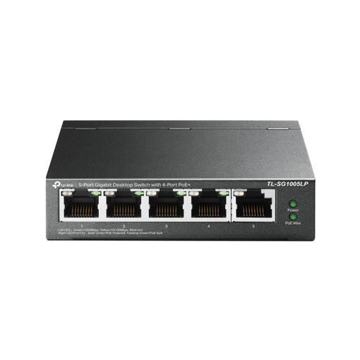 Imagen de SWITCH TP-LINK TL-SG1005LP 5 PUERTOS GIGABIT CON 4 PUERTOS POE+ 40W
