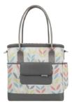 Imagen de Bolso Térmico Maternal Impermeable Playa Bolsillos Paseos Beige Hojitas