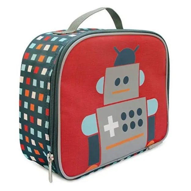 Imagen de Lunchera Térmica Robot Escuela Almuerzo Jjcole Lancheras Rojo Robot
