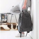 Imagen de Mochila Maternal Ecocuero Gris Estocolmo Bebes C/cambiador  Gris Oscuro Cuero Sintético
