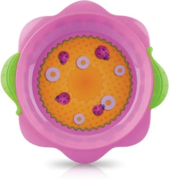 Imagen de Platos Flower Nuby Para Bebés A Partir De 18 Meses Rosa Floreado