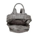 Imagen de Mochila Maternal Ecocuero Gris Estocolmo Bebes C/cambiador  Gris Oscuro Cuero Sintético