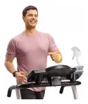 Imagen de Ventiladores Portátiles Para Bebés Coches Verano A Pilas Celeste/blanco