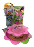 Imagen de Set Plato + Bowl + Cubiertos + Vaso Antivuelco Nuby Nenas 