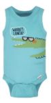 Imagen de Pack De 4 Bodies Bebes Tipo Musculosa Cienaga Gerber Algodón Verde 24m