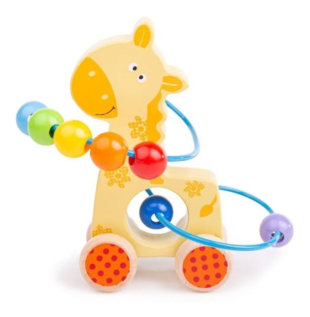 Imagen de Juego Madera Jirafa Con Cuentas Y Ruedas Bigjigs Bebes 12m+