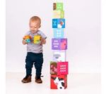 Imagen de Juego Cubos Apilables Números Y Animales Bigjigs Niños 18m+ Azul Marino