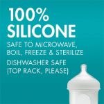 Imagen de Mamadera Con Bolsa Y Tetina Silicona Anticólico 8oz (236 Ml) Gris