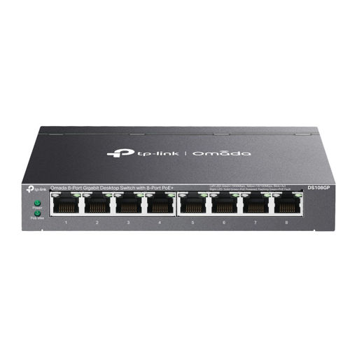 Imagen de SWITCH TP-LINK DS108GP OMADA 8 PUERTOS GIGABIT POE+ 65W