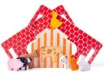 Imagen de Casa Granjita Encastre Bigjigs Toys 12m+ Juguete De Madera Azul