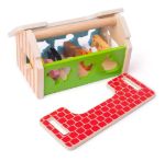 Imagen de Casa Granjita Encastre Bigjigs Toys 12m+ Juguete De Madera Azul
