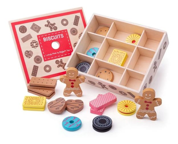 Imagen de Juego De Rol Madera Caja De Galletas Bigjigs Niños 3 Años+ Marrón Claro