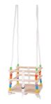 Imagen de Hamaca Columpio Madera Cuentas De Colores Bebes Juego 12m+ Beige