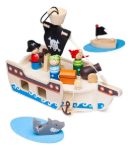 Imagen de Juego De Madera Barco Pirata Accesorios Bigjigs Niño 3 Años+ Pirata Multicolor