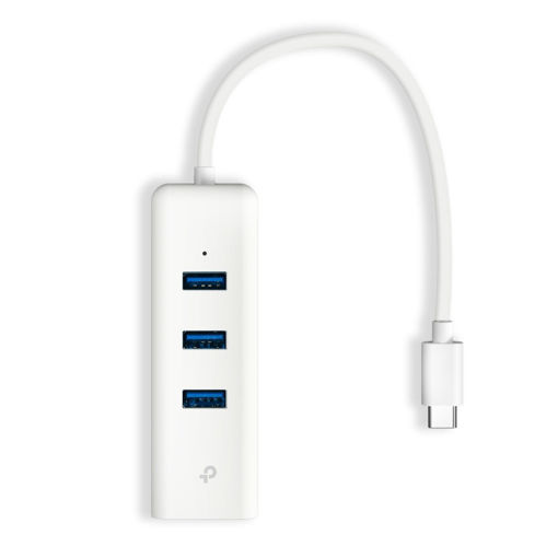 Imagen de ADAPTADOR TP-LINK UE330C USB-C HUB 3 PUERTOS USB 3.0 + GIGABIT ETHERNET