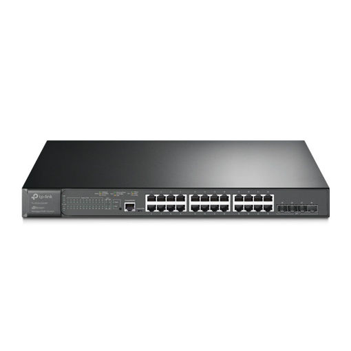 Imagen de SWITCH TP-LINK SG3428XMP JETSTREAM 24 PUERTOS GIGABIT POE+ 4 SFP+ 10G OMADA SDN