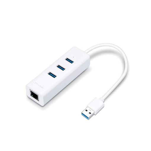 Imagen de HUB ADAPTADOR TP-LINK UE330 USB 3.0 A RJ45 GIGABIT CON 3 PUERTOS USB 3.0