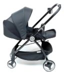 Imagen de Coche Negro Greet Biuco Con Posavasos Bebes Reclina Completo Negro