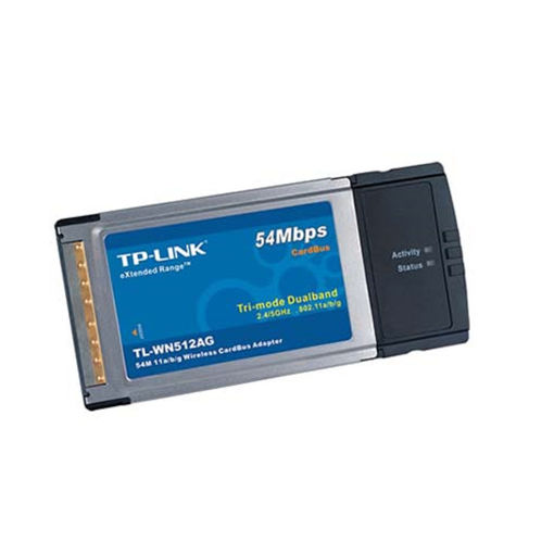 Imagen de ADAPTADOR INALÁMBRICO CARDBUS TP-LINK TL-WN512AG WI-FI 802.11A/B/G 54 MBPS