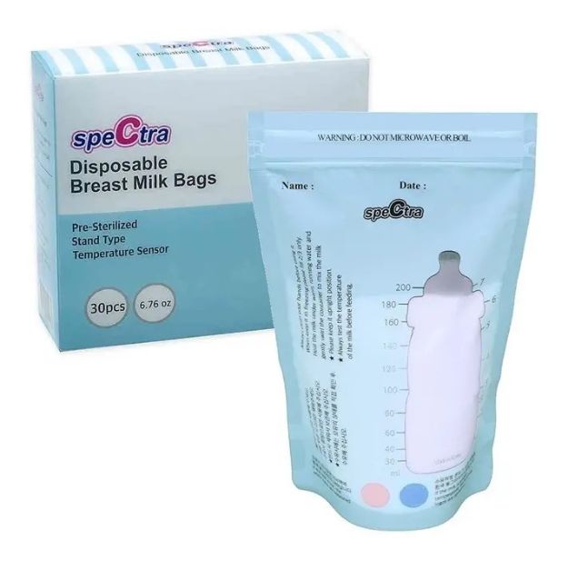 Imagen de Pack De 30 Bolsas De Almacenamiento De Leche Spectra 200ml