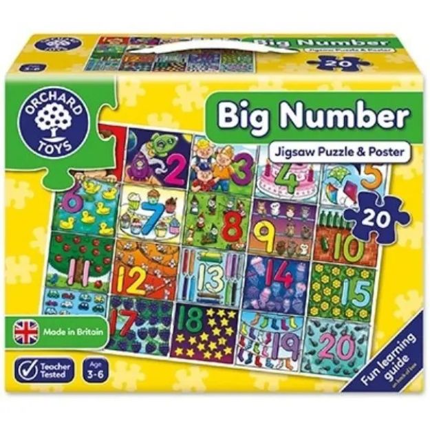 Imagen de Puzzle Orchard Toys Big Number 20 Piezas - Aprende A Contar 