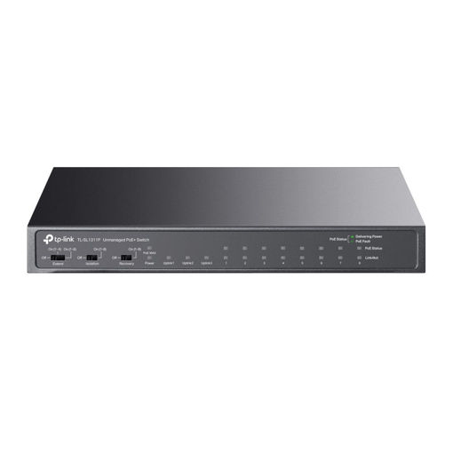 Imagen de SWITCH TP-LINK TL-SL1311MP 8 PUERTOS GIGABIT POE+ 124W CON 2 UPLINK Y 1 SFP