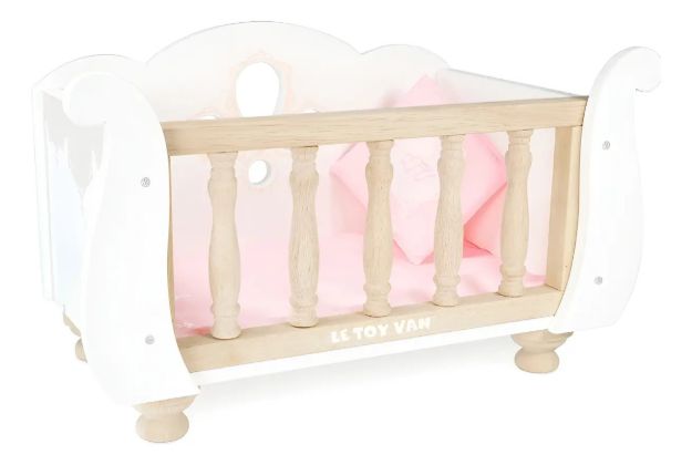 Imagen de Cuna Colecho Madera Muñecas Hasta 35cm Aprox Juguete Niños  Beige