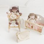 Imagen de Cuna Colecho Madera Muñecas Hasta 35cm Aprox Juguete Niños  Beige